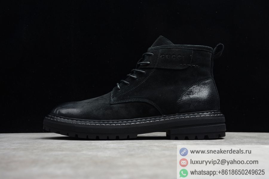 2020Fw Gucci Screener GG High-Top Sneaker Black 60556 04GG O9085 Men Shoes